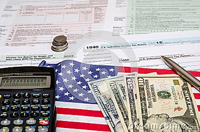 Tax Form Financial Concept Editorial Stock Photo