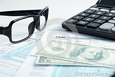 Tax form financial concept Editorial Stock Photo