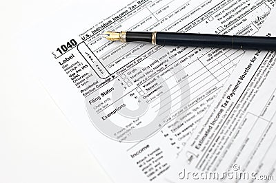 Tax forms Editorial Stock Photo