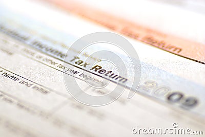Tax Forms 2009 Stock Photo