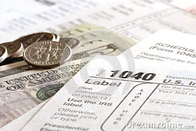 Tax Forms 2009 Editorial Stock Photo