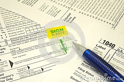 Tax Forms Stock Photo