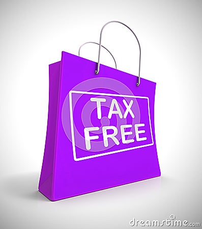 Tax-free concept icon means no customs duty required - 3d illustration Cartoon Illustration