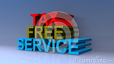 Tax free service on blue Stock Photo