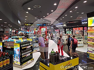 Tax free shopping on airport Editorial Stock Photo