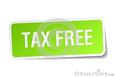 tax free sticker Vector Illustration