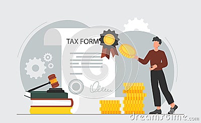 Tax law concept Vector Illustration