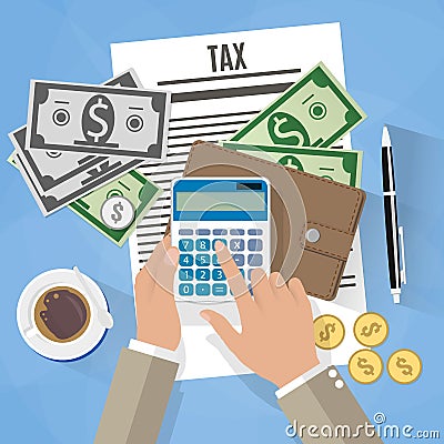 Tax payment design Vector Illustration