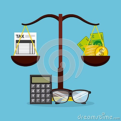 Tax payment Vector Illustration