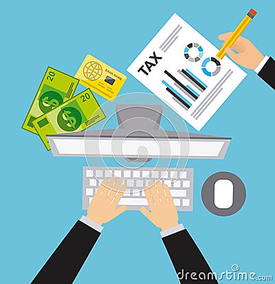Tax payment Vector Illustration