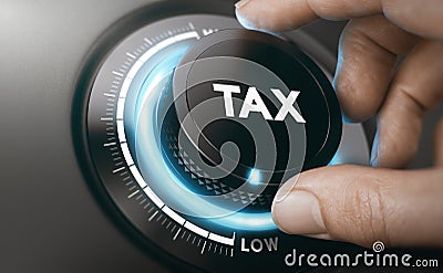 Tax reduction services. Lowering Taxable Income Stock Photo