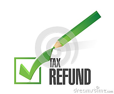tax refund check list illustration design Cartoon Illustration