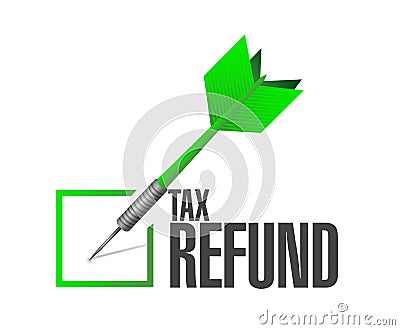 tax refund dart check list illustration Cartoon Illustration