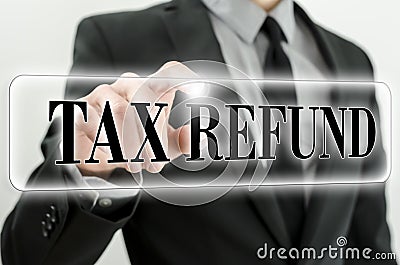 Tax refund Stock Photo