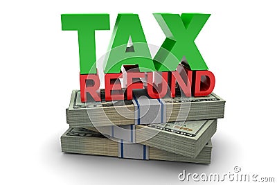 Tax Refund Cartoon Illustration