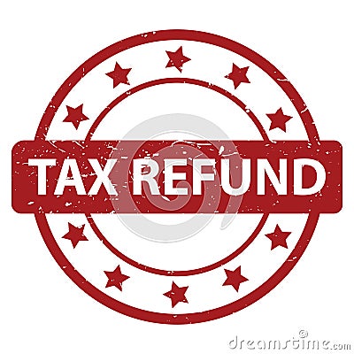 Tax refund stamp Stock Photo