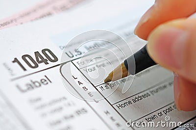 Tax return Stock Photo