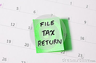 Tax return Stock Photo