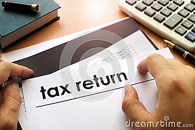 Tax return. Stock Photo