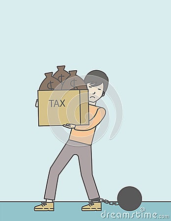 Tax slave Vector Illustration