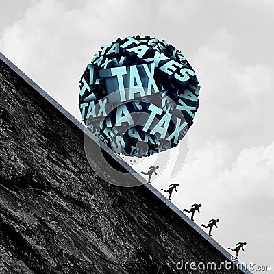 Tax Stress Concept Cartoon Illustration