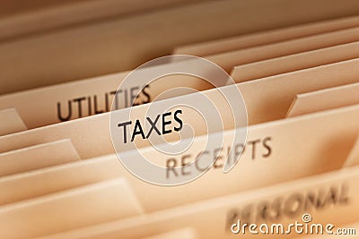 Tax Taxes File Files Stock Photo