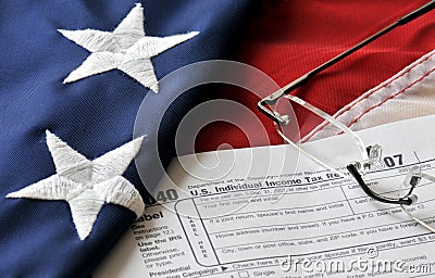 Tax Time - April 15th Deadline. Editorial Stock Photo