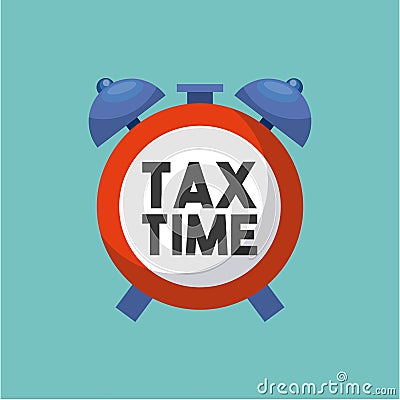 Tax time flat icons Vector Illustration