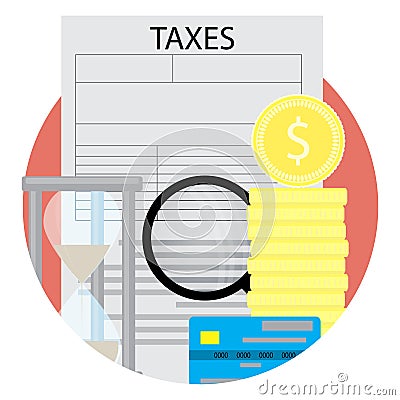 Taxation icon vector Vector Illustration