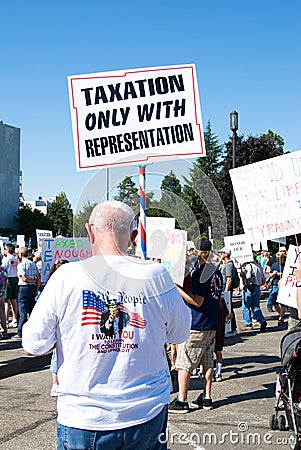 Taxation with Representation. Editorial Stock Photo