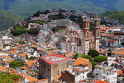 Aerial view of the city of taxco, in Guerrero VIII Stock Photo