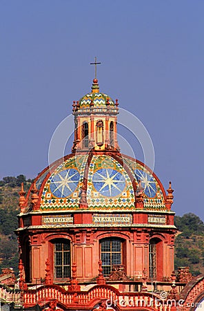 Taxco Cathedral Stock Photo