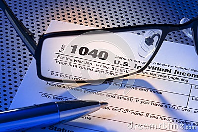 Taxes 1040 Tax Return Form Editorial Stock Photo