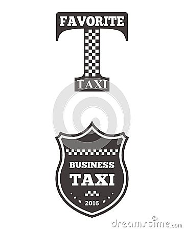 Taxi badge car service business sign template vector illustration. Vector Illustration