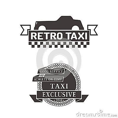 Taxi badge car service business sign template vector illustration. Vector Illustration