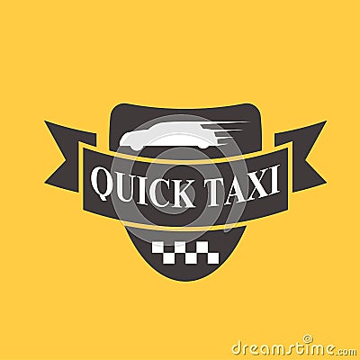 Taxi badge car service business sign template vector illustration. Vector Illustration