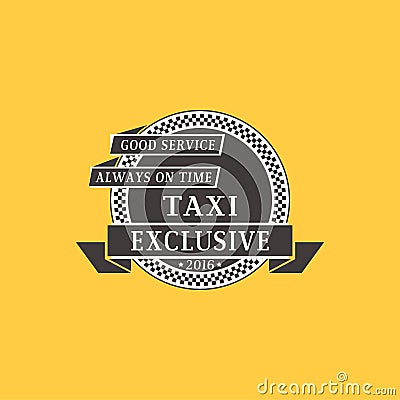 Taxi badge car service business sign template vector illustration. Vector Illustration