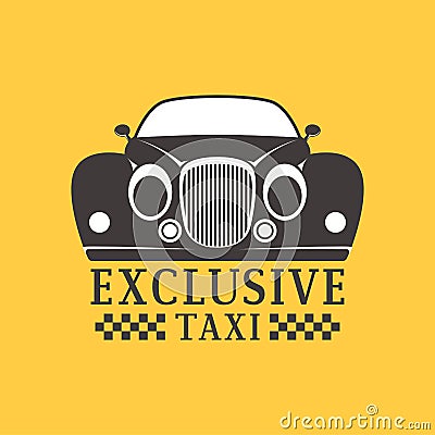 Taxi badge car service business sign template vector illustration. Vector Illustration