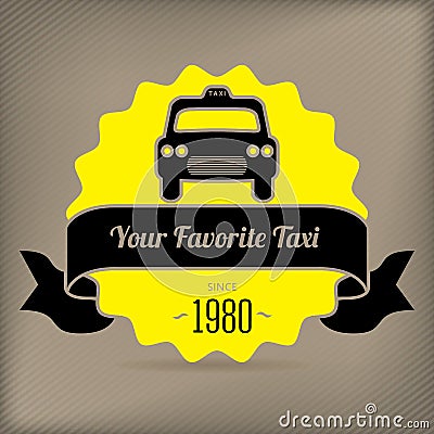 Taxi badge for company promotions Vector Illustration