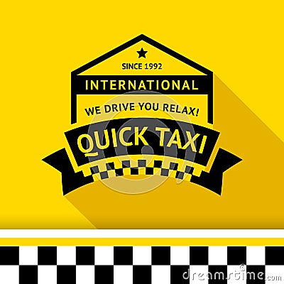 Taxi badge with shadow - 05 Vector Illustration