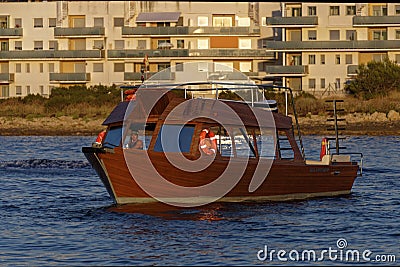 Taxi boat in Ibiza Editorial Stock Photo