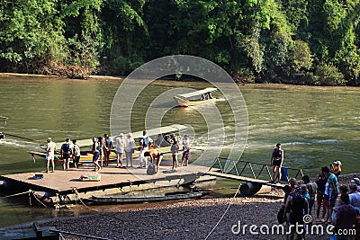 Taxi boats for travelers Editorial Stock Photo