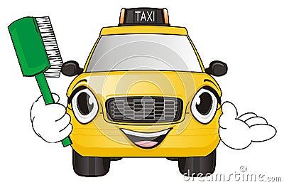 Taxi with brash Stock Photo