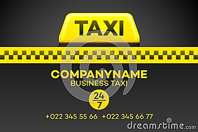 Taxi business card or flyer. Vector illustration Vector Illustration