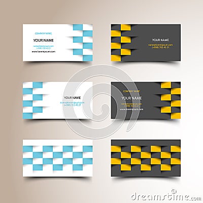 Taxi business card set Vector Illustration