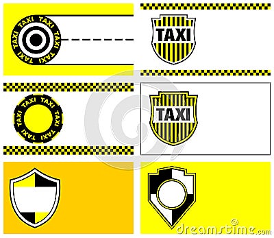 Taxi business cards 90 x 50 mm Vector Illustration