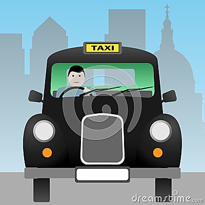 Taxi Cab Vector Illustration