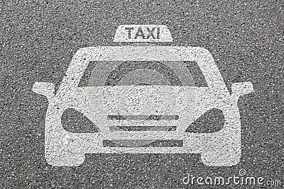 Taxi cab icon sign logo car vehicle street road traffic city mob Stock Photo