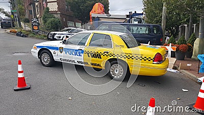 Taxi cab police car hybrid Editorial Stock Photo