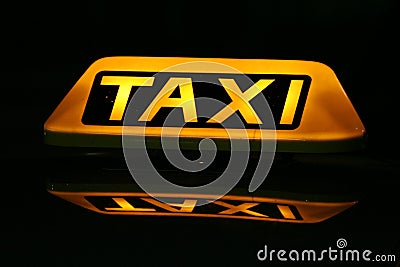 Taxi cab sign Stock Photo